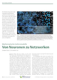 "Biologie in unserer Zeit" publishes article on Computational Neuroscience
